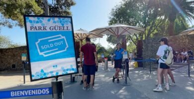trabajar en el Parque Güell en Barcelona