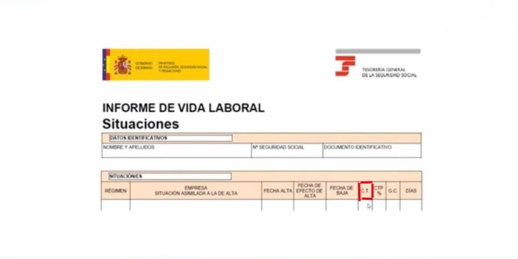 ct en vida laboral
