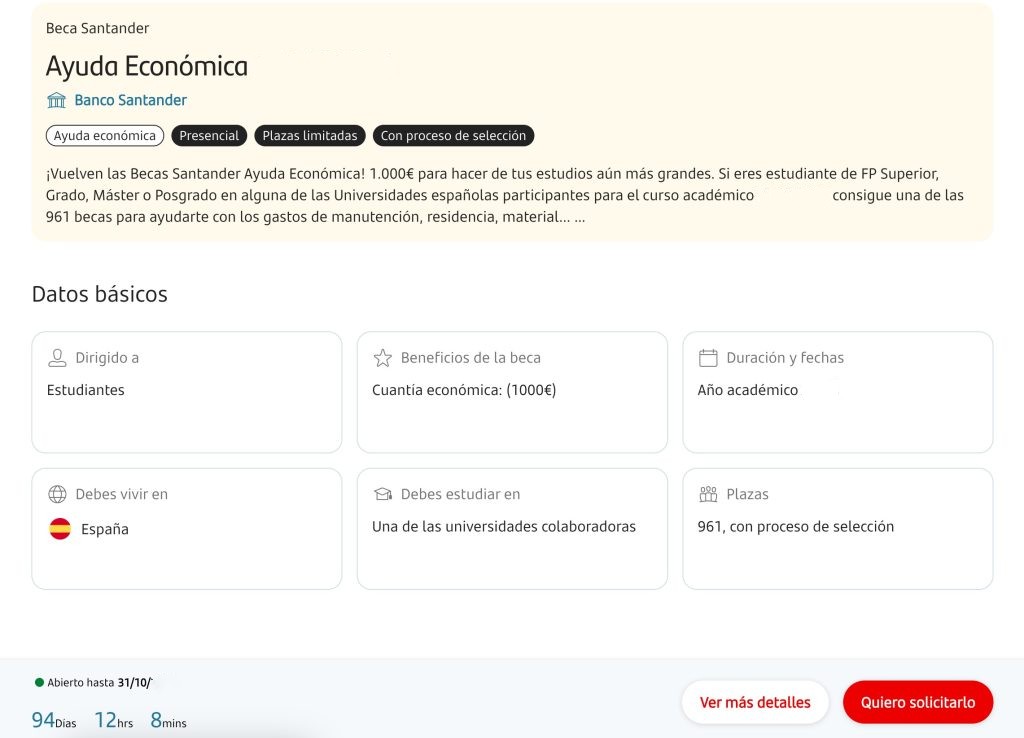 Cómo pedir la beca del Banco Santander paso a paso