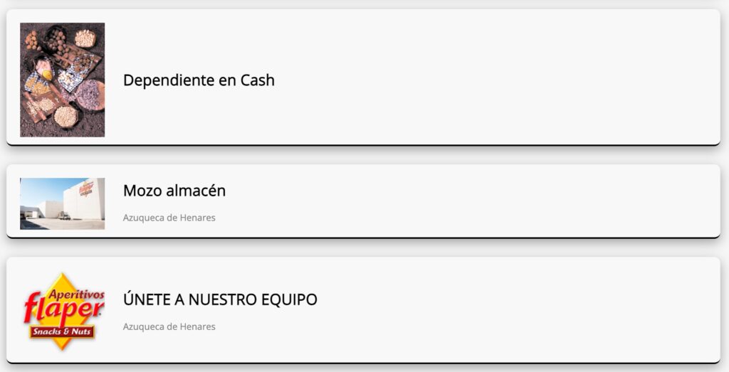Nuevas vacantes disponibles para trabajar en la fábrica de Aperitivos FLAPER