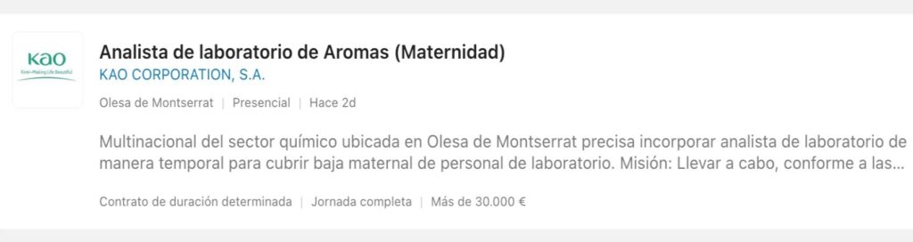 Ofertas para trabajar en Kao Corporation