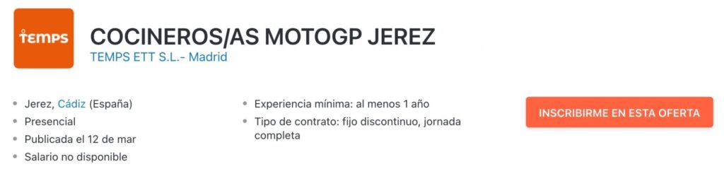 Cómo trabajar en el Circuito de Jerez: así puedes inscribirte