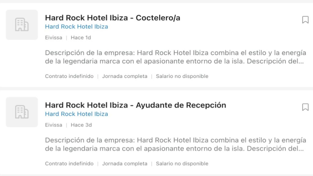 Ofertas de empleo en Hard Rock Café