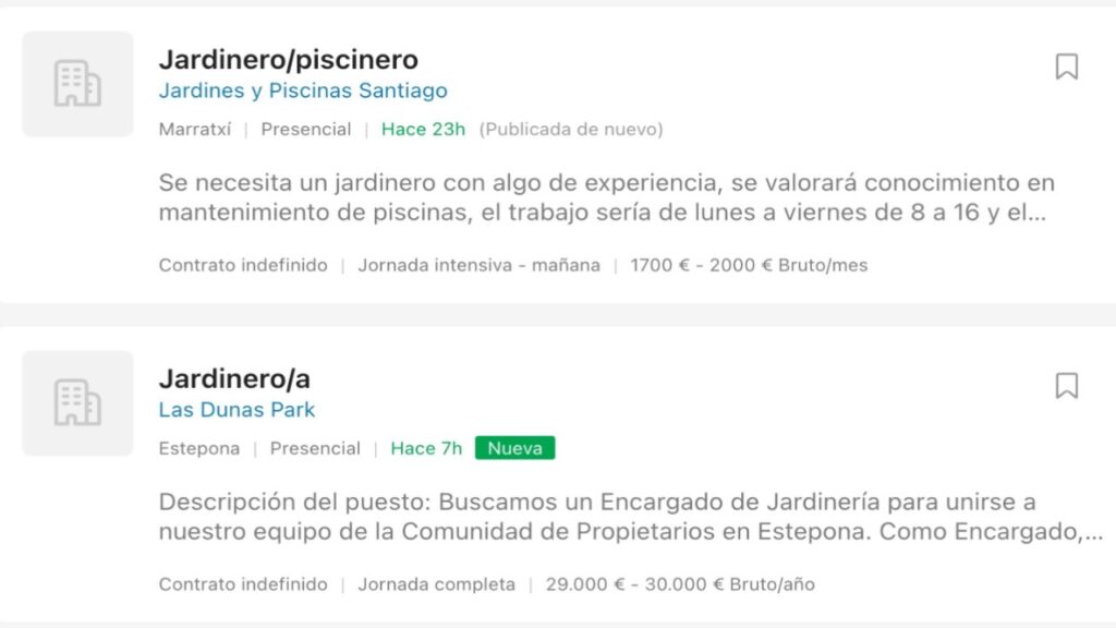 Se buscan personas para trabajar en jardinería y ganar hasta 2.000 euros