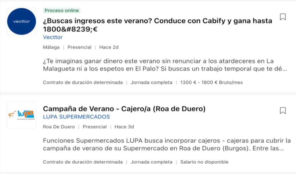 Se busca personal con o sin experiencia para trabajar en verano