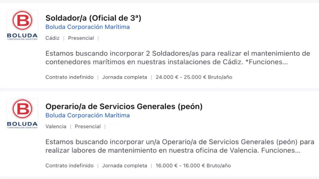Ofertas para trabajar en puertos marítimos