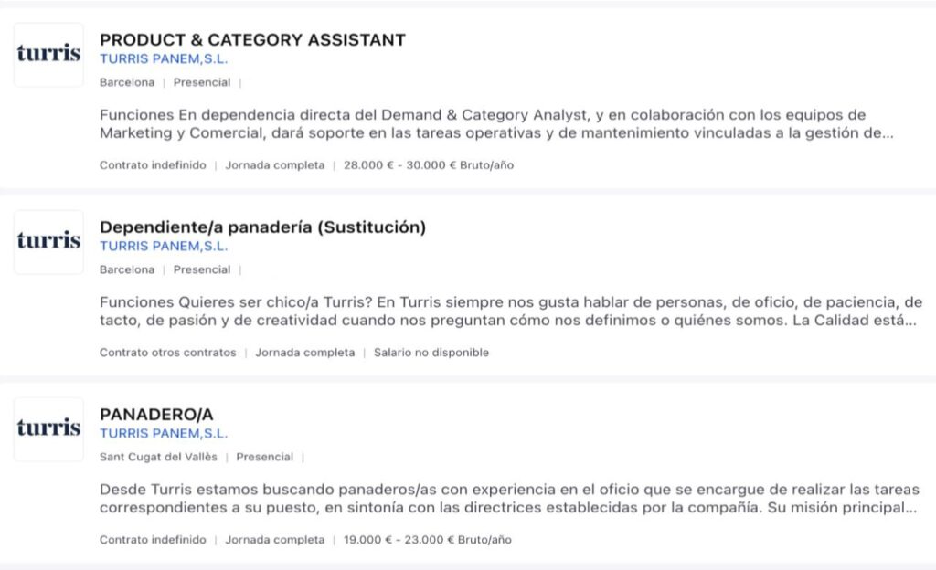 Publicadas ofertas de empleo para trabajar en la fábrica de Turris Panem, envía tu CV