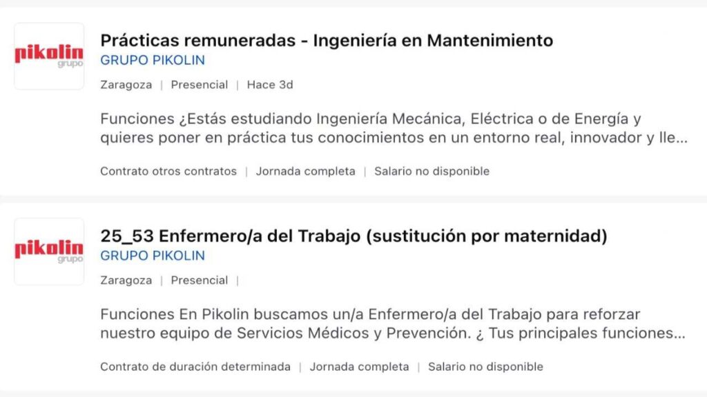 Publicadas ofertas de empleo para trabajar en la fábrica de Pikolin
