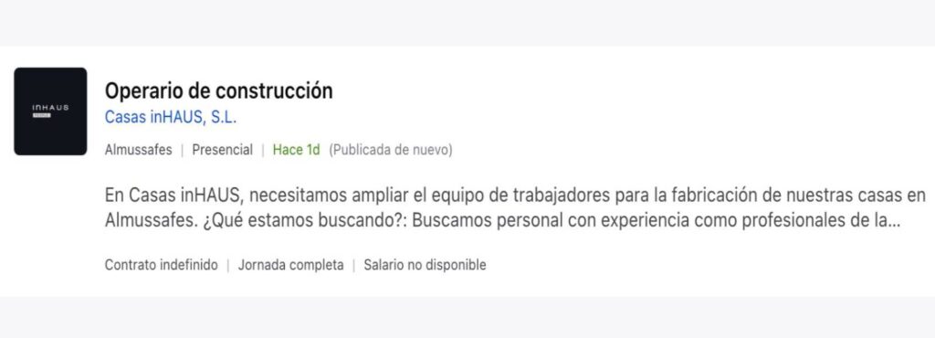 InHAUS busca personal para incorporar a su equipo, envía tu CV