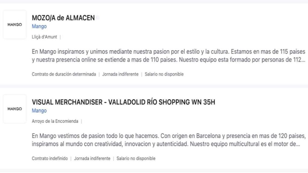 Se busca personal para trabajar en el centro logístico de Mango