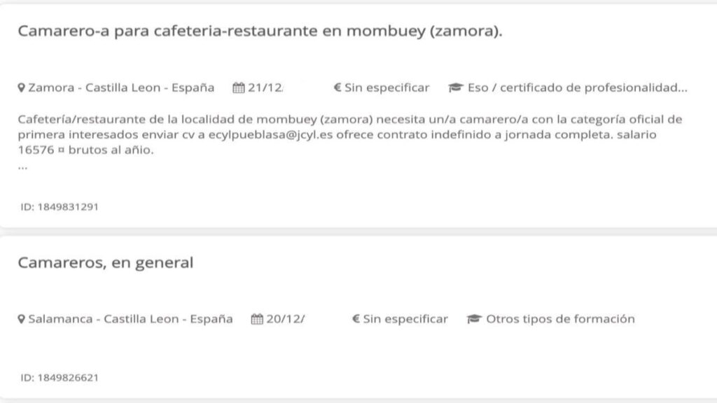 Ofertas de empleo en hostelería en el portal Empléate