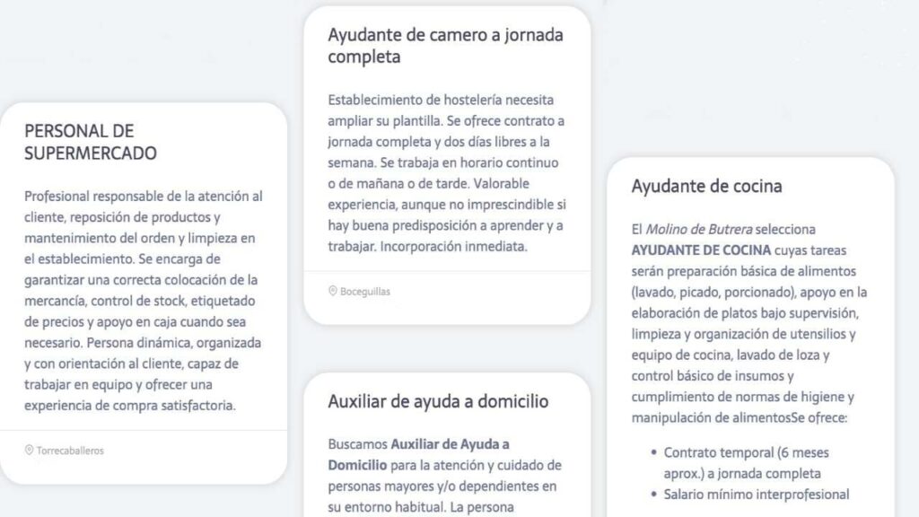 Ofertas de empleo en el medio rural
