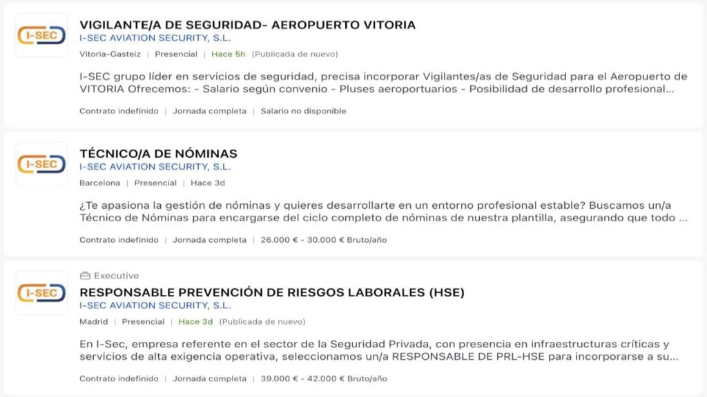 Ofertas para trabajar en I-SEC