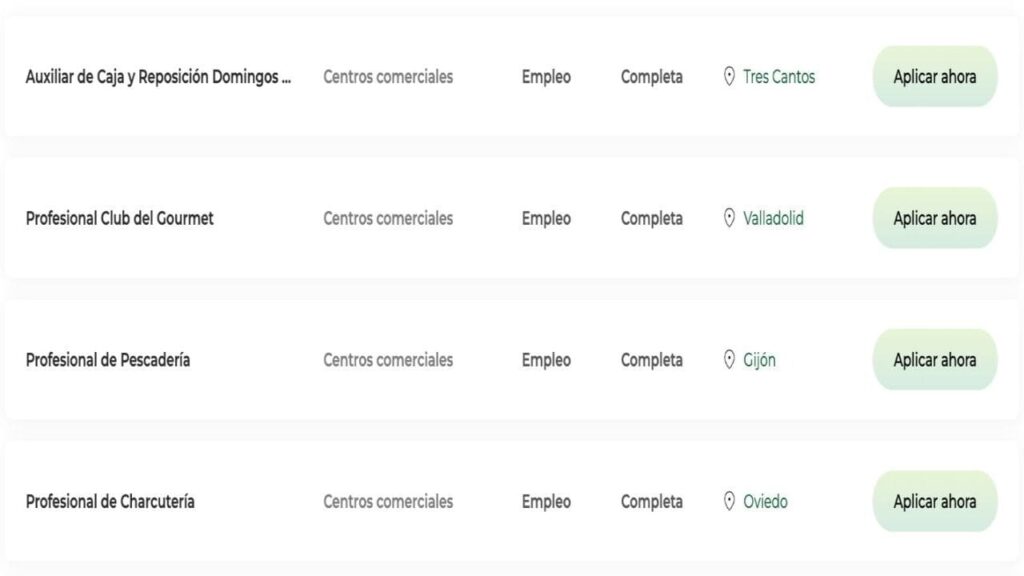 El Corte Inglés contrata personal para trabajar en el área de alimentación