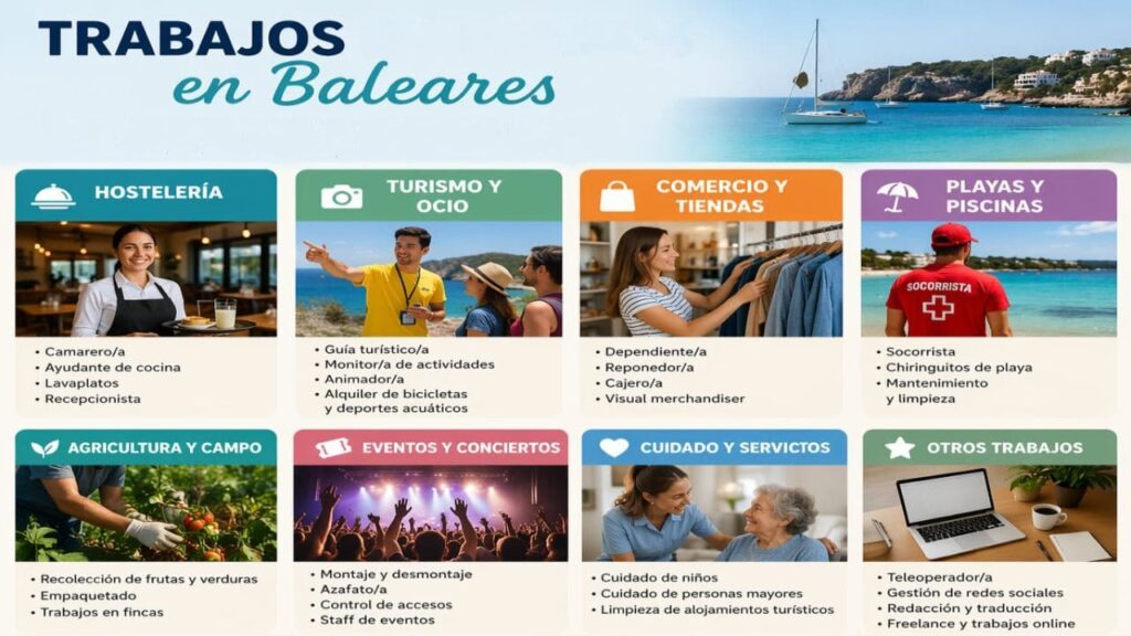 Ofertas de trabajo en verano en Baleares