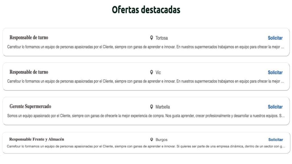Carrefour publica vacantes para trabajar en verano en sus supermercados