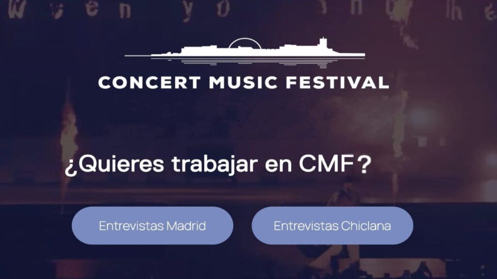 Se necesita personal para trabajar en el Concert Music Festival en Chiclana este verano