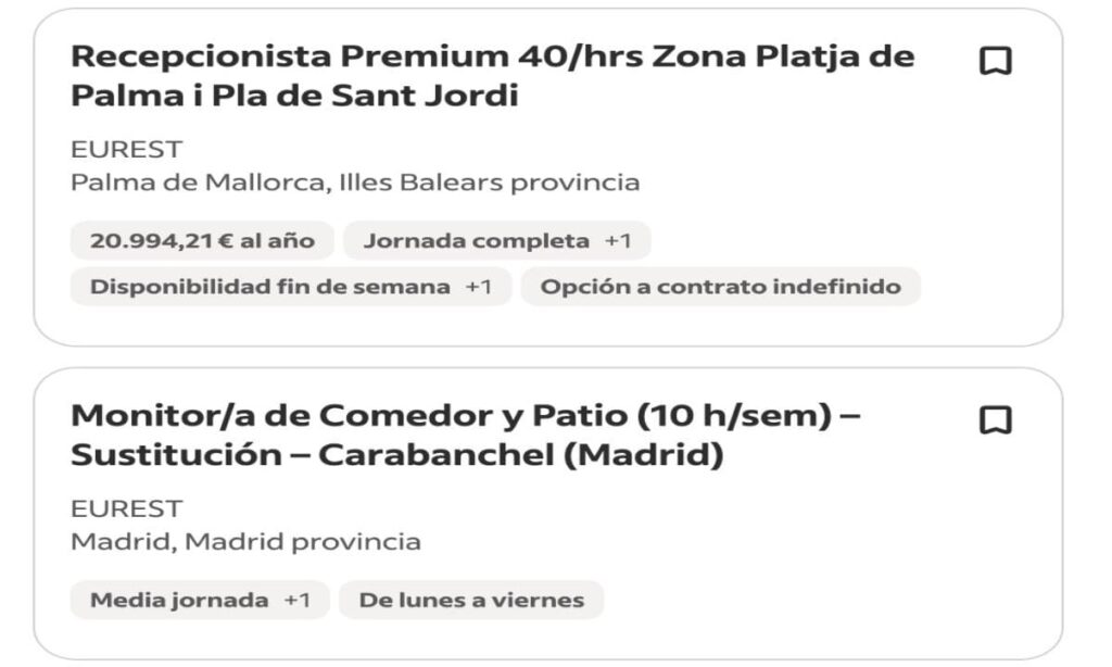 Ofertas de empleo en Eurest