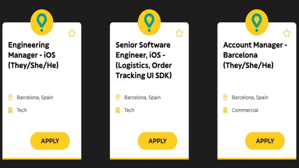 Ofertas de empleo para trabajar en Glovo