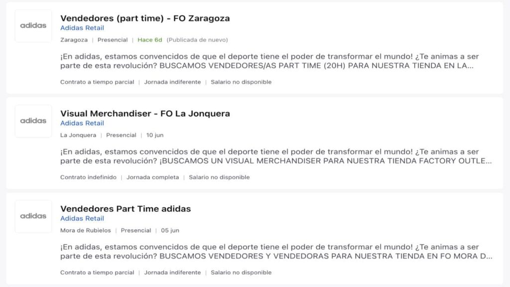 Cómo acceder a ofertas de empleo en Adidas
