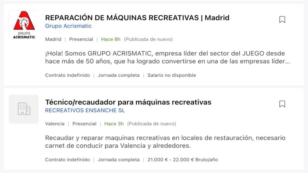 Trabajar de recaudador de máquinas recreativas