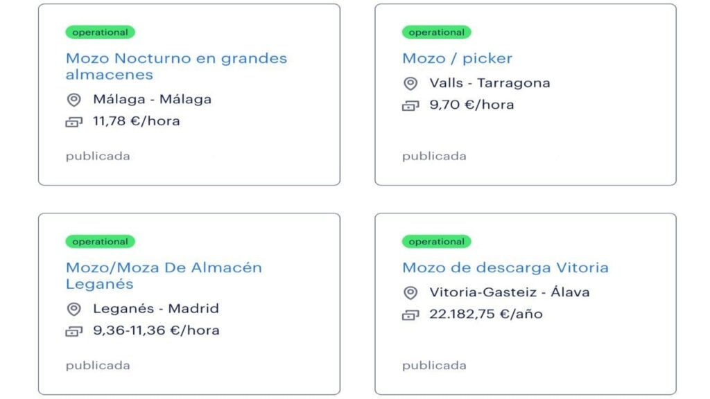 ofertas de empleo de logística que ofrecen las ETT