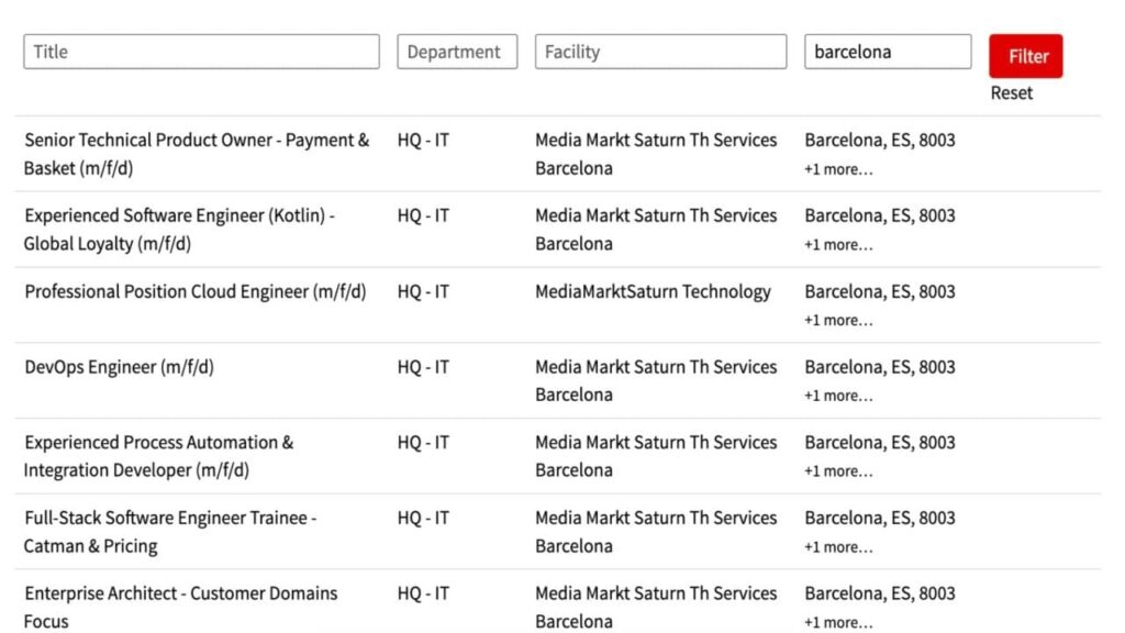 vacantes para trabajar en MediaMarkt en Barcelona